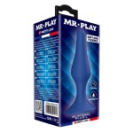 MR PLAY - PLUG ANAL DE SILICONE FINO AZUL L